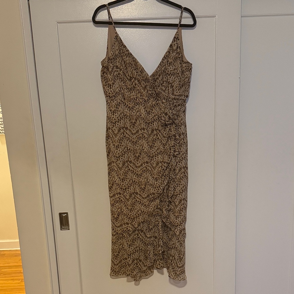Bardot Beige and Black Midi Dress